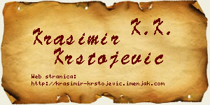 Krasimir Krstojević vizit kartica